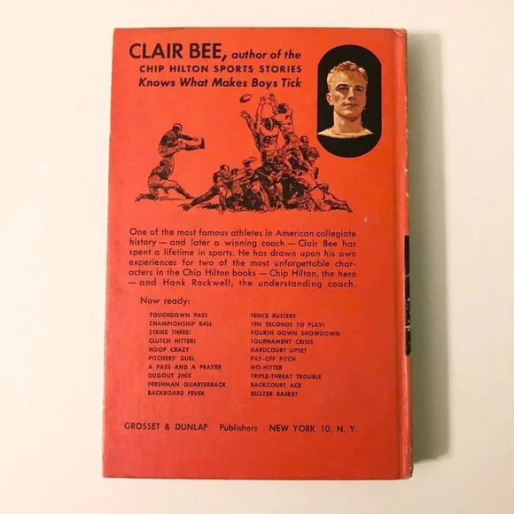 Vintage 1958 Chip Hilton Sports Story Pay Off Pitch  Clair Bee Hardcover Book - Picture 2 of 16